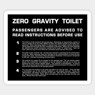 Zero Gravity Toilet (white text) Magnet